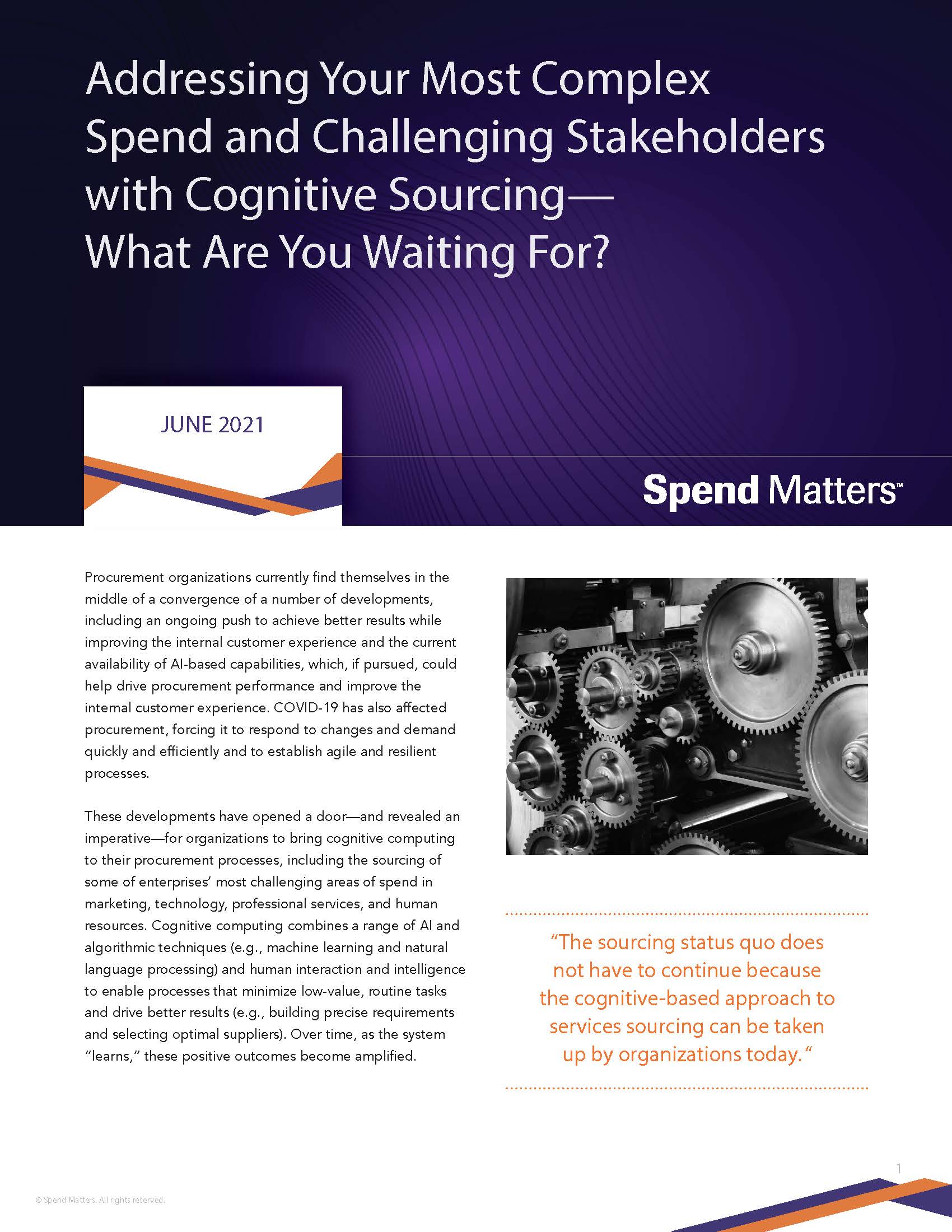Spend Matters Globality Addressing Complex Spend and Challenging Stakeholders with Cognitive Sourcing