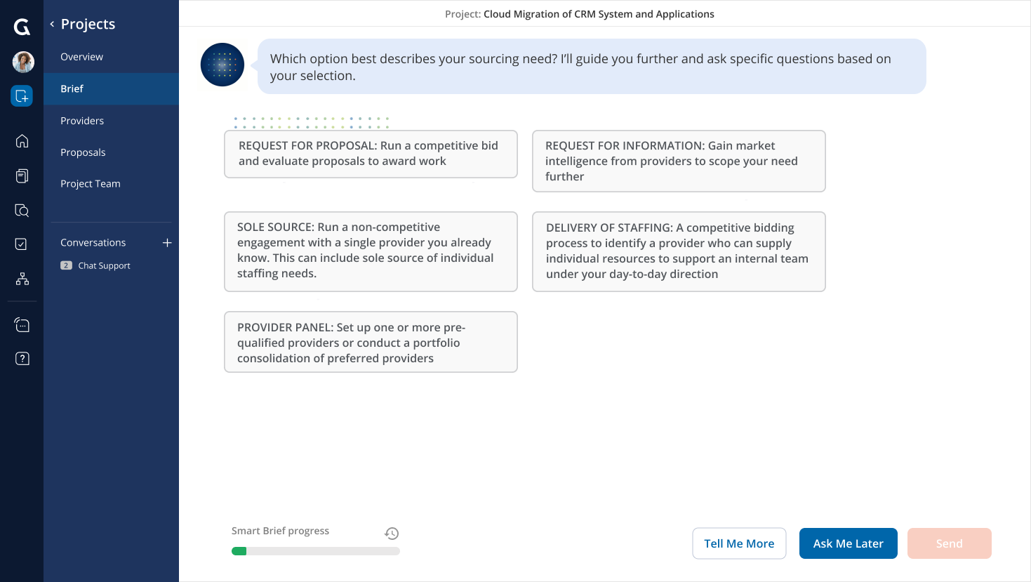 Consolidated Project Type Selection