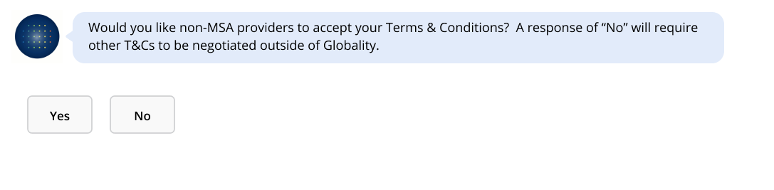 Would you like non-MSA providers to accept your Terms & Conditions?