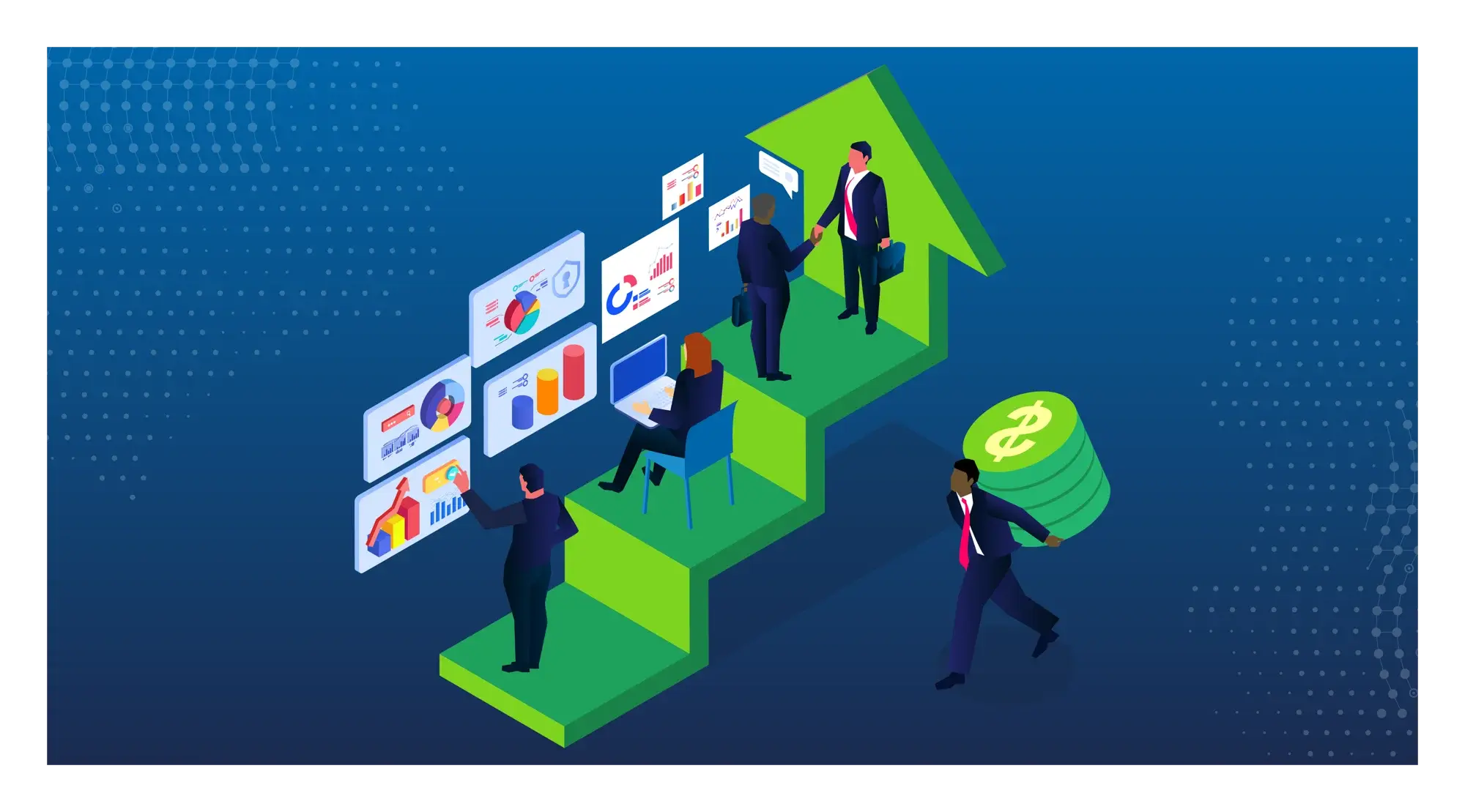 Image showing process of driving enterprise growth.