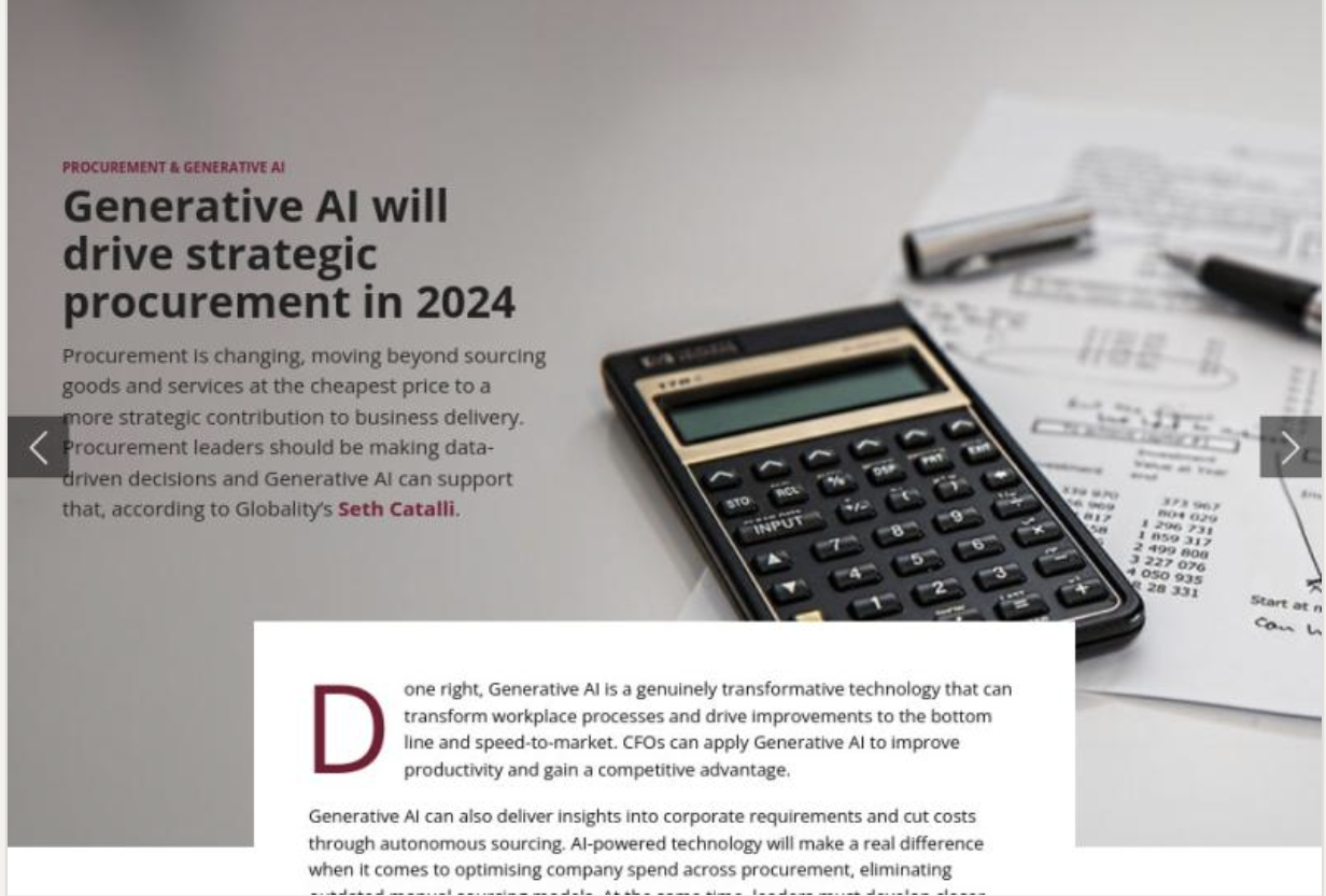 [International Accounting Bulletin] Gen AI Will Drive Strategic Procurement in 2024