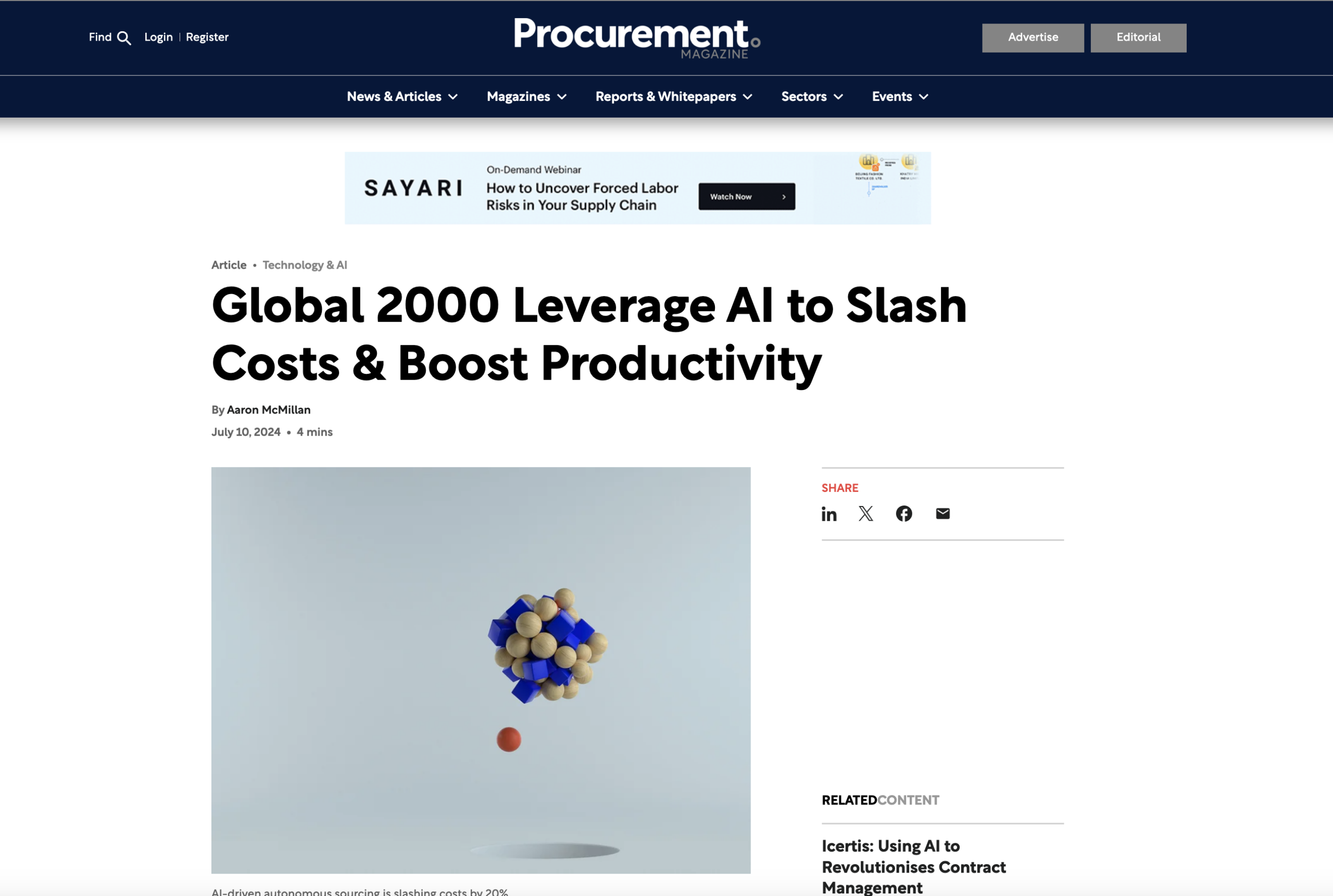 [ProcurementMag] Global 2000 Leverage AI to Slash Costs & Boost Productivity