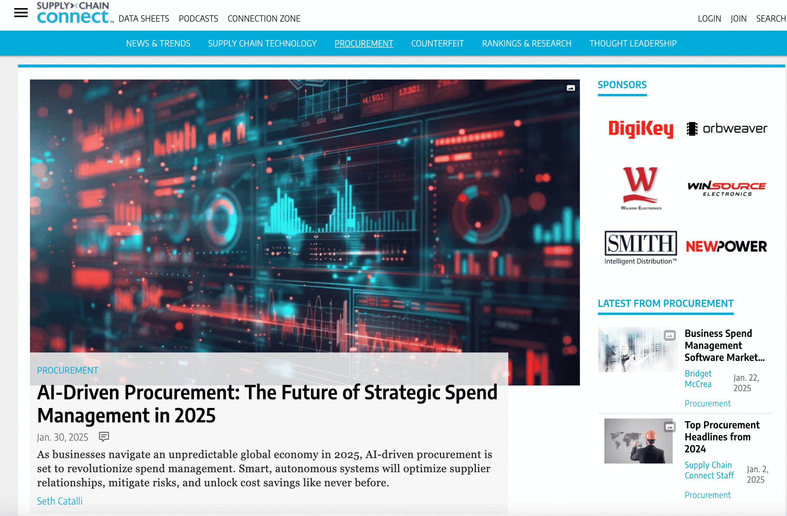 [Supply Chain Connect] AI-Driven Procurement: The Future of Strategic Spend Management in 2025