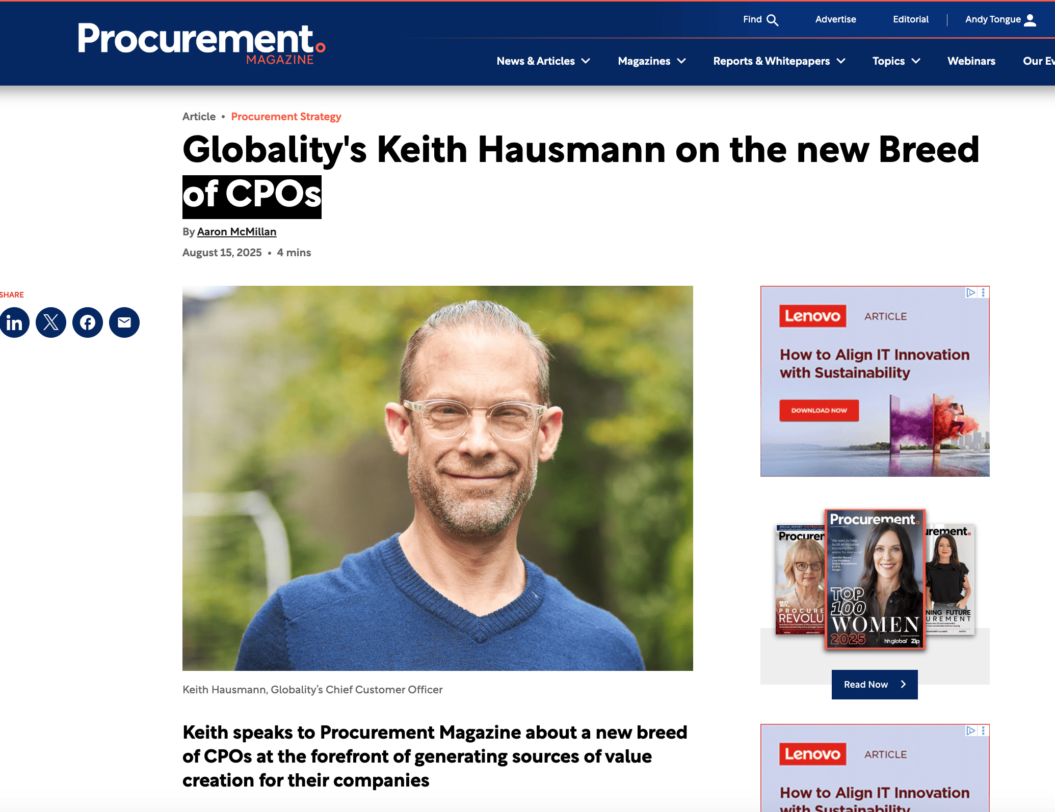 [ProcurementMag] The new Breed of Transformative CPOs