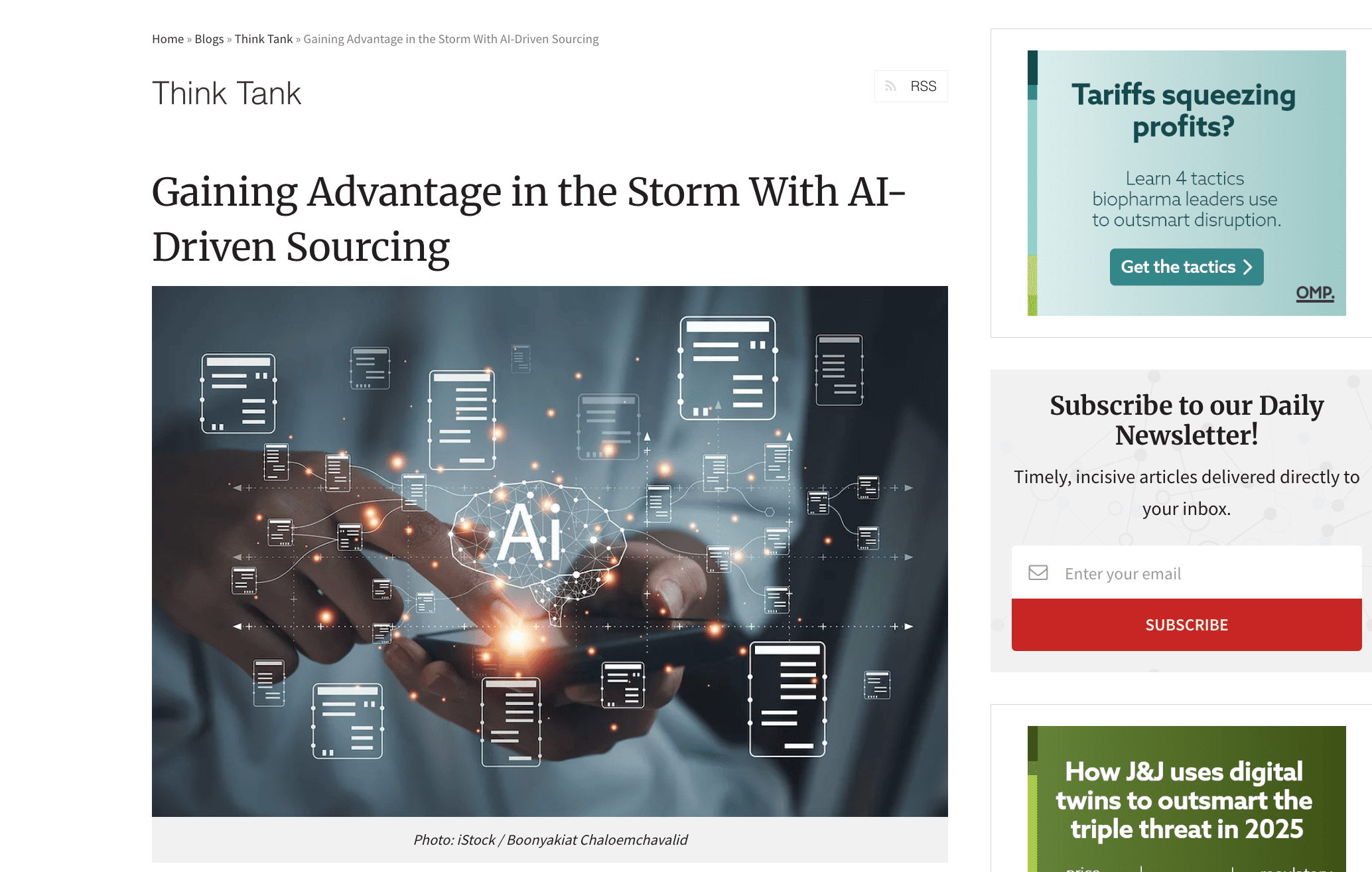[SupplyChainBrain] Gaining Advantage in the Storm With AI-Driven Sourcing