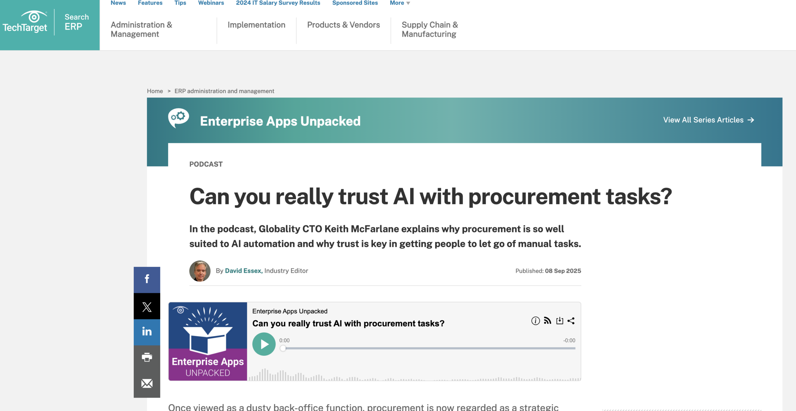 [TechTarget] AI in Procurement
