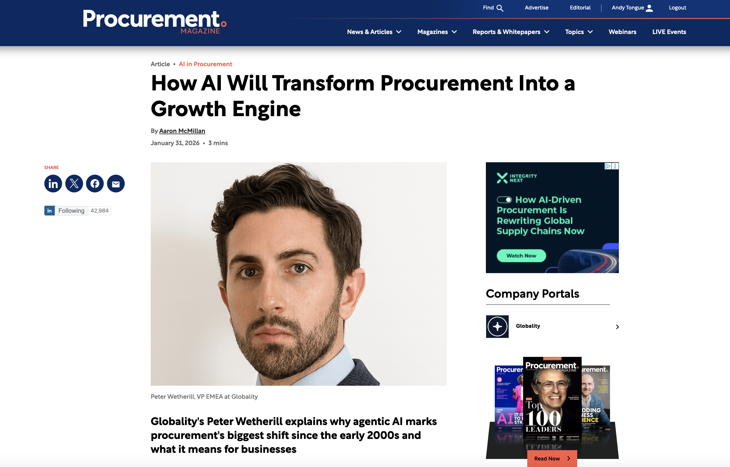 [Procurement Mag] How AI Will Transform Procurement Into a Growth Engine