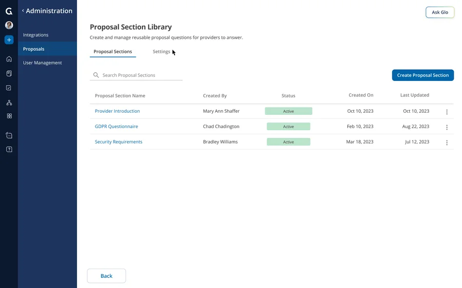 Proposal Section Library Rules