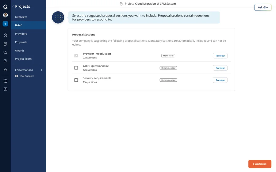 Proposal Section Library Scoping Experience